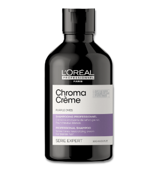 Chroma Crème Purple Krēmveida šampūns kas neitralizē dzeltenos apakštoņus blondos matos 300ml