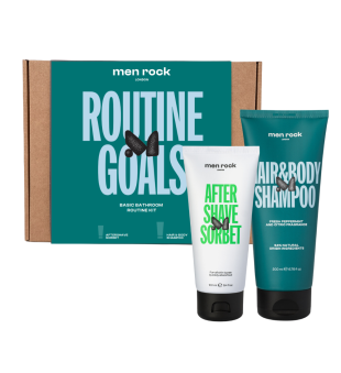 Men Rock ROUTINE GOALS Basic Grooming Routine Kit Matu un ādas kopšanas līdzekļu komplekts vīriešiem, 1 gab. | inbeauty.lv