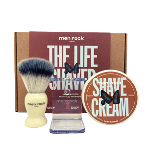 Men Rock The Life Shaver Sandalwood Essential Shaving Kit Skūšanās līdzekļu komplekts, 1 gab. | inbeauty.lv