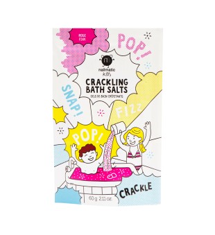 Nailmatic KIDS Pink Crackling Bath Salts Sprakšķošs vannas sāls, 60g | inbeauty.lv