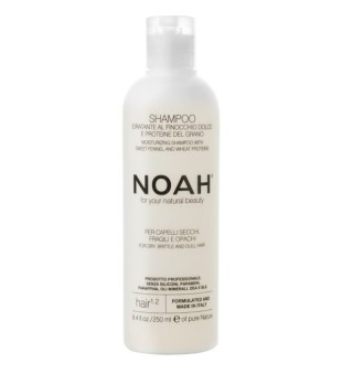 Noah 1.2. Moisturizing Shampoo With Sweet Fennel And Wheat Protein Šampūns sausiem un trausliem matiem, 250 ml | inbeauty.lv