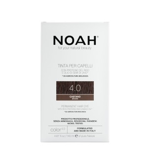 Noah Permanent Hair Dye 4.0 Brown Ilgnoturīga matu krāsa, 140 ml | inbeauty.lv