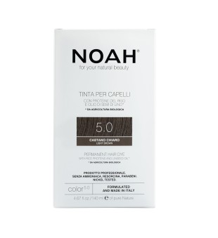 Noah Permanent Hair Dye 5.0 Light Brown Ilgnoturīga matu krāsa, 140 ml | inbeauty.lv