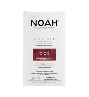 Noah Permanent Hair Dye 6.66 Red Dark Blond Ilgnoturīga matu krāsa, 140 ml | inbeauty.lv