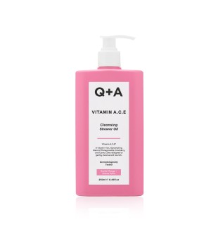 Q+A Vitamin A.C.E. Cleansing Shower OIl Attīrošā dušas eļļa, 250ml | inbeauty.lv