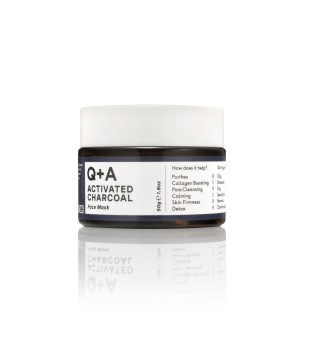 Q+A Activated Charcoal Detox Face Mask Attīroša sejas maska ar aktivēto ogli, 50 g | inbeauty.lv