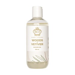 Pure Luxury Woods x Vetyver Shower Gel Mitrinoša un barojoša dušas želeja ar maigu koksnes aromātu, 280ml