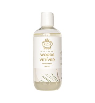 Rich Pure Luxury Woods x Vetyver Shower Gel Mitrinoša un barojoša dušas želeja ar maigu koksnes aromātu, 280ml | inbeauty.lv