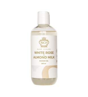 Rich Pure Luxury White Rose & Almond Milk Shower Gel Mitrinoša un barojoša dušas želeja ar maigu puķu aromātu, 280ml | inbeauty.lv